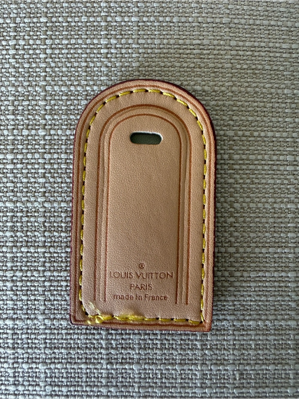Louis Vuitton Vachetta Leather Luggage Tag Poignet Handle Holder & Padlock Set - Picture 4 of 6